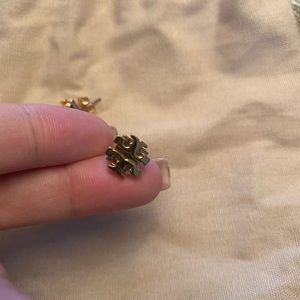 Tory Burch Gold logo studs